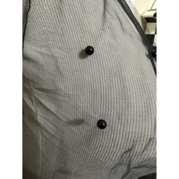 Sheer Black Mesh Beaded Kimono Cardigan Long Sleeve Tie Front OS Fairy Grunge - Picture 3 of 5